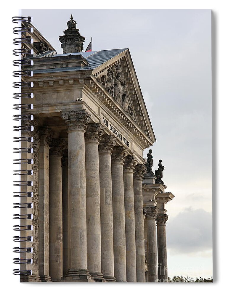 Reichstag Spiral Notebook featuring the photograph Reichstag Pillars by Christiane Schulze Art And Photography