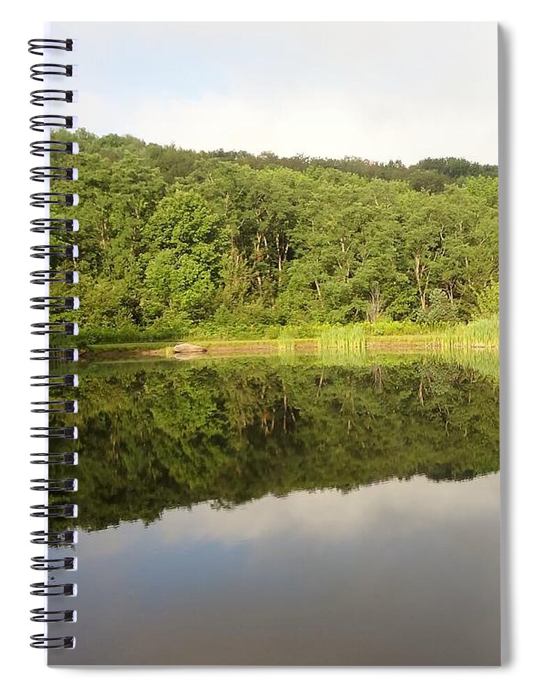 Reflection Spiral Notebook featuring the photograph Relaxation by Michael Porchik