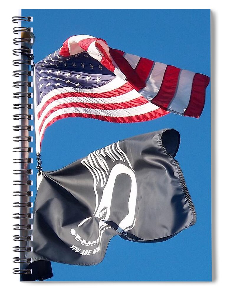 Patriotic Spiral Notebook featuring the photograph Remember by Caroline Stella