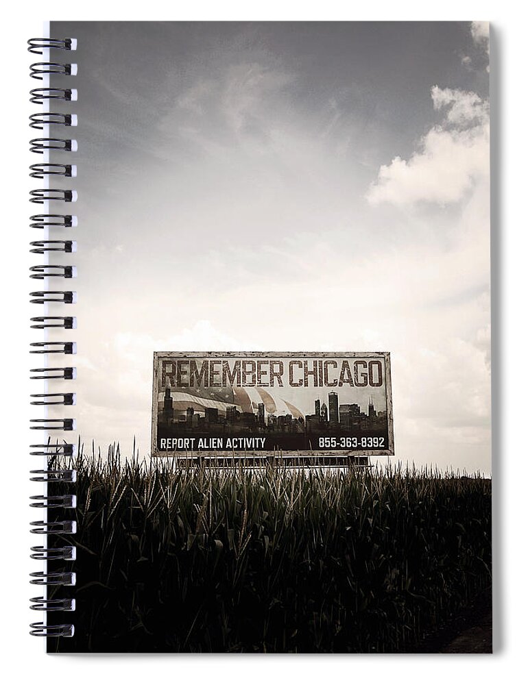  Texas Spiral Notebook featuring the photograph Remember Chicago by Trish Mistric