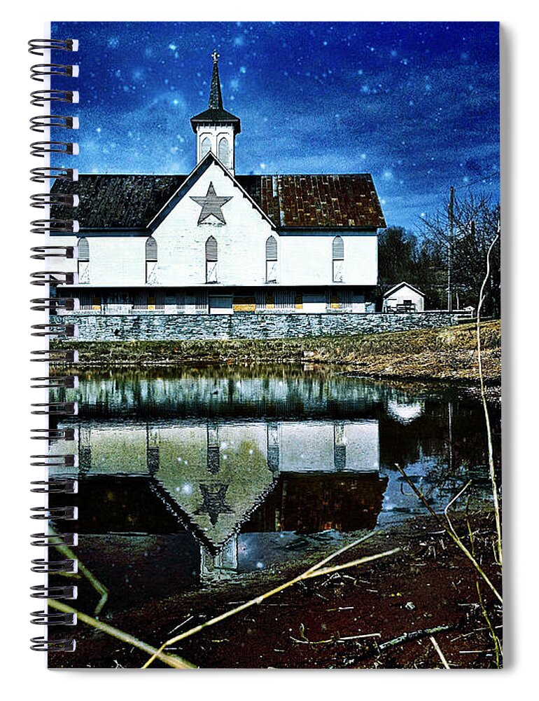Star Spiral Notebook featuring the digital art Rendezvous Amidst The Reeds by Kevyn Bashore