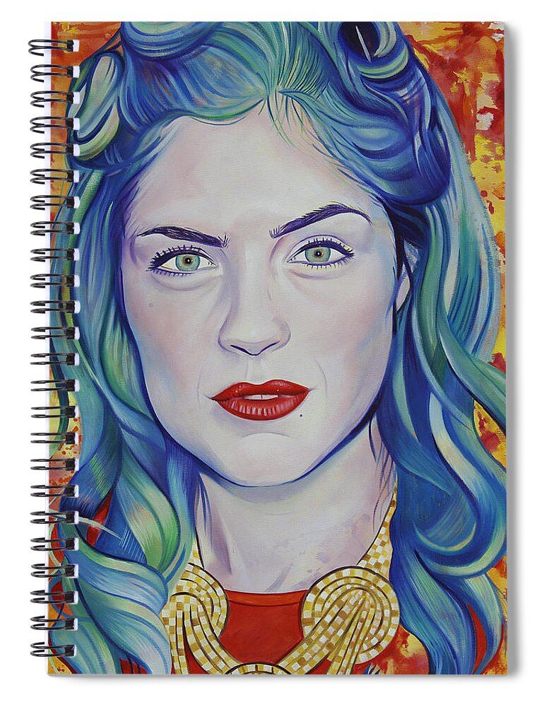 Rene Taylor Spiral Notebook featuring the painting Rene Taylor by Joshua Morton