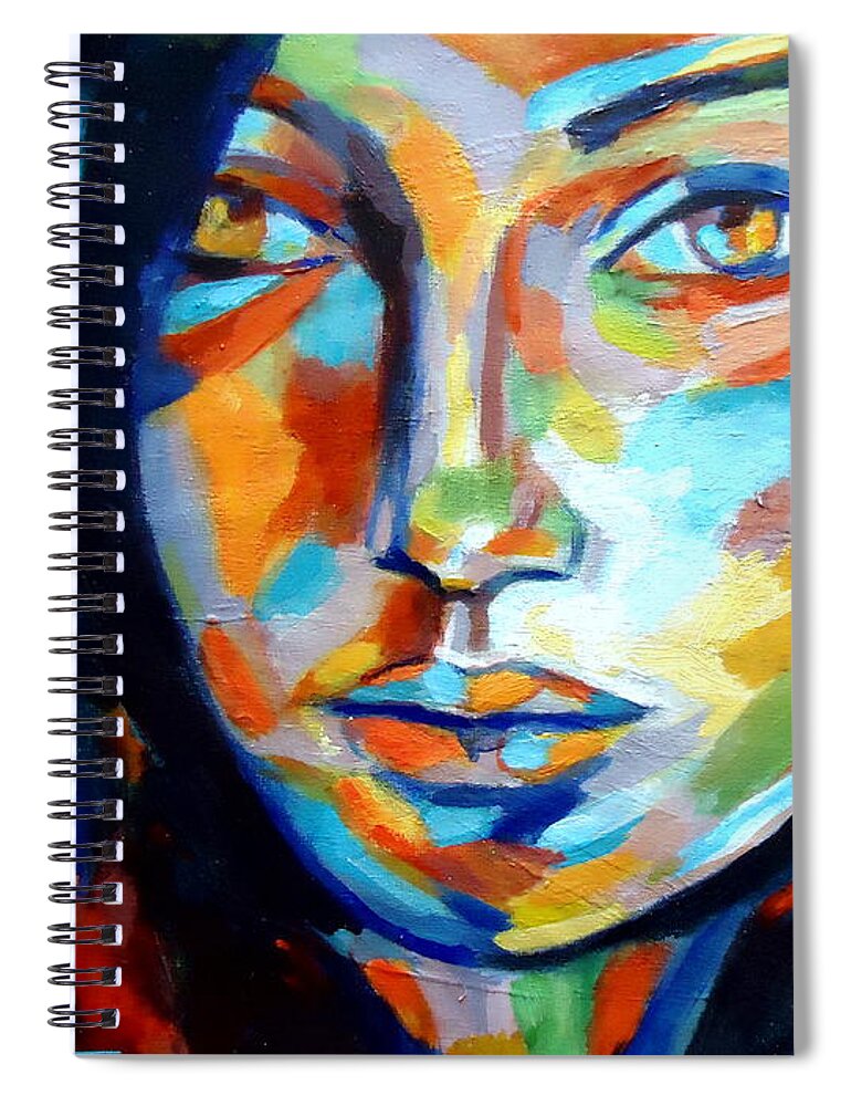 Contemporary Art Spiral Notebook featuring the painting Resonance by Helena Wierzbicki
