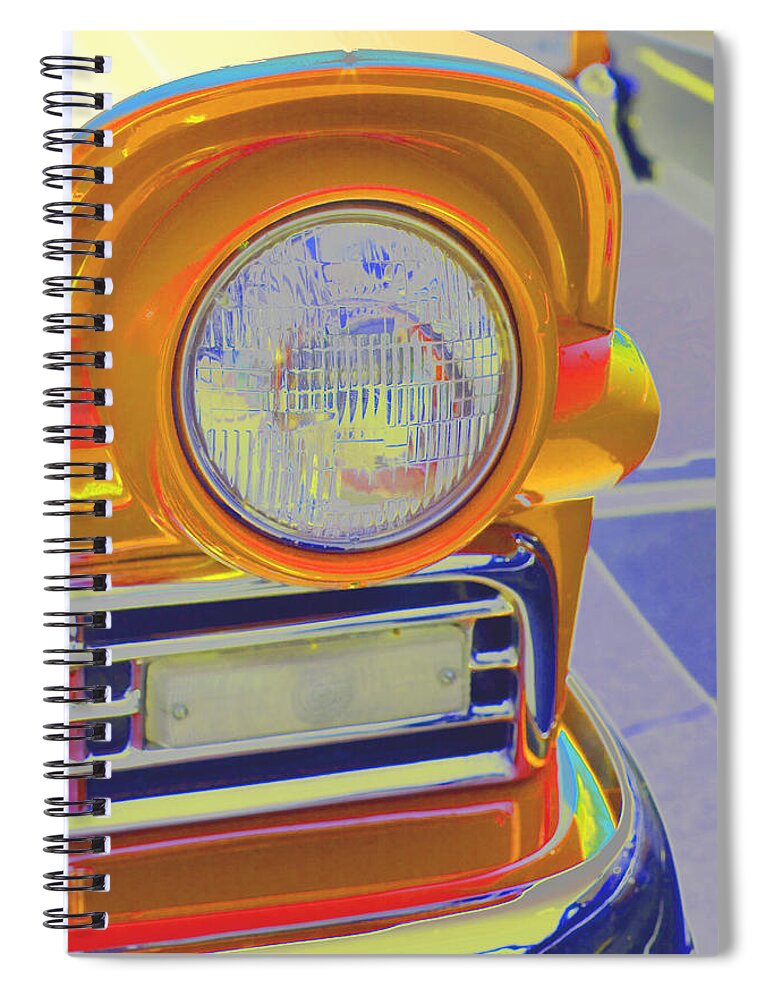 Retro Spiral Notebook featuring the photograph Retro Auto Two by Denise Beverly