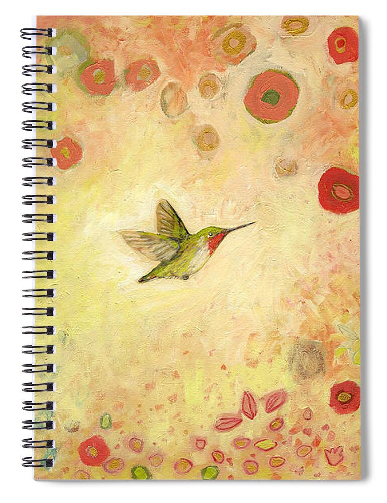 Bird Spiral Notebook featuring the painting Returning to Fairyland by Jennifer Lommers