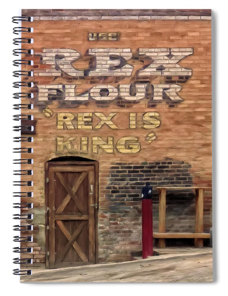 Pony Spiral Notebook featuring the painting Rex Is King by Michael Pickett