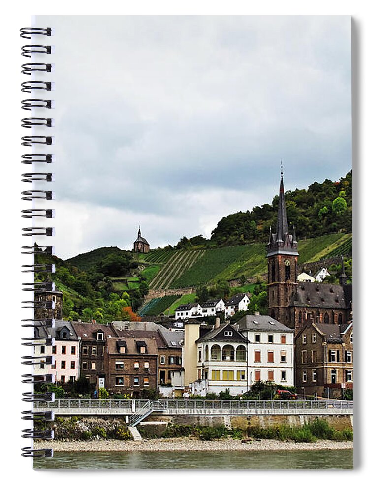 Travel Spiral Notebook featuring the photograph Rhine River View by Elvis Vaughn