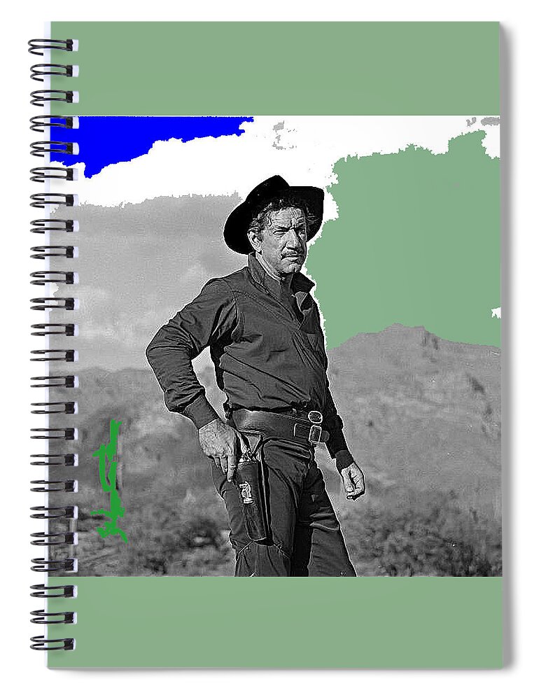Richard Boone As Paladin Publicity Photo Have Gun Will Travel C.1960-2013 Spiral Notebook featuring the photograph Richard Boone as Paladin publicity photo Have Gun Will Travel c.1960-2013 by David Lee Guss