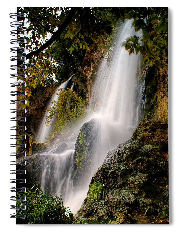 Rifle Falls Spiral Notebook featuring the photograph Rifle Falls by Priscilla Burgers