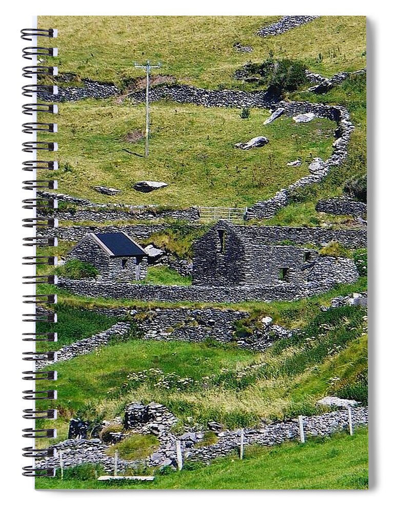 Stone Houses Spiral Notebook featuring the photograph Ring Of Kerry Irish Stone by Melinda Saminski
