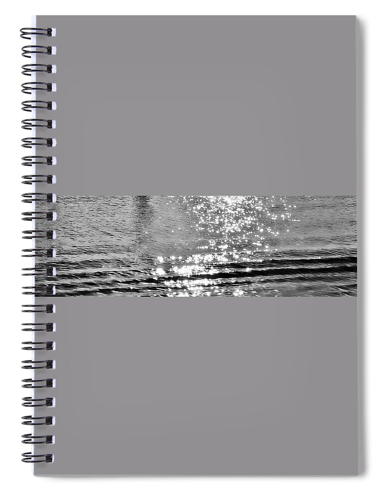 Black And White Spiral Notebook featuring the photograph Ripples and Diamonds by Allan Van Gasbeck