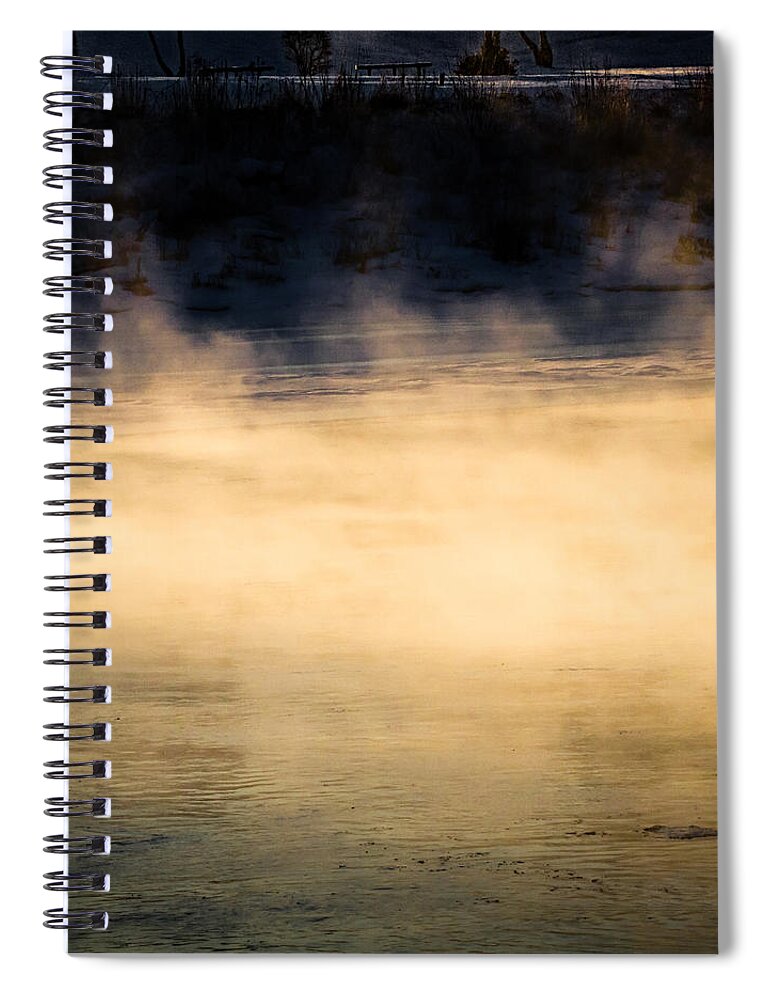 Nature Spiral Notebook featuring the photograph River Smoke by Bob Orsillo