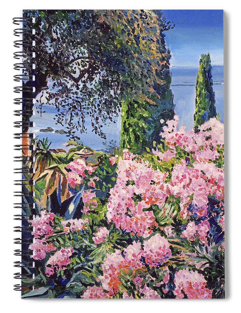 Gardens Spiral Notebook featuring the painting Riviera Coast by David Lloyd Glover