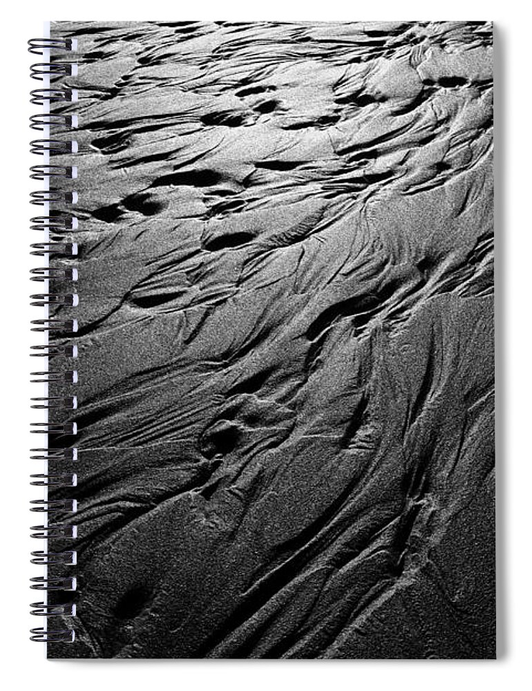 Sea Spiral Notebook featuring the photograph Rivulets by Steve Ball