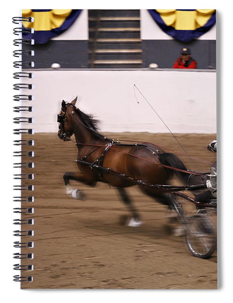 Equine Spiral Notebook featuring the photograph Road Pony at Speed by Carol Lynn Coronios