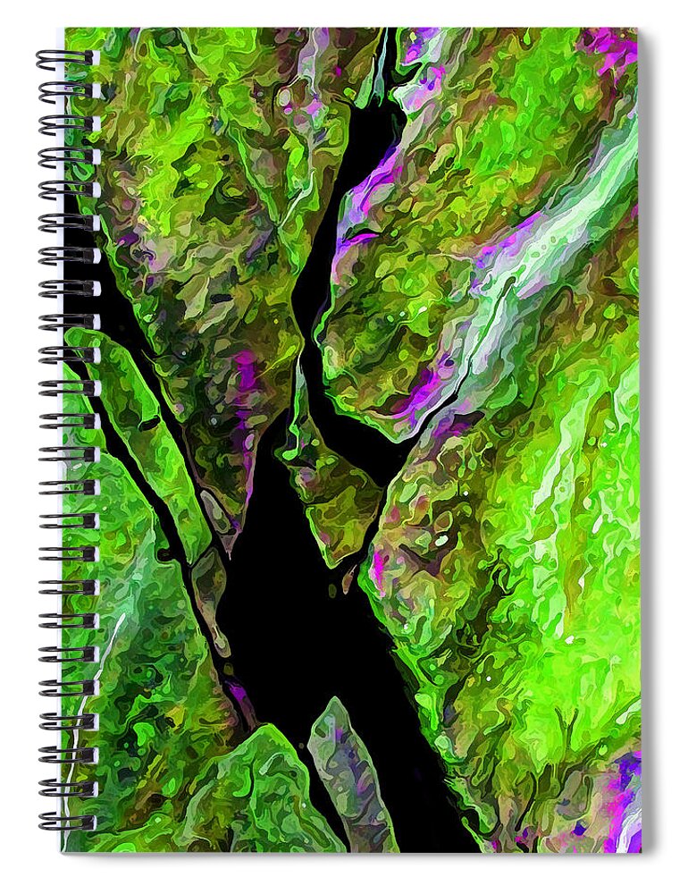 Nature Spiral Notebook featuring the digital art Rock Art 20 by ABeautifulSky Photography by Bill Caldwell