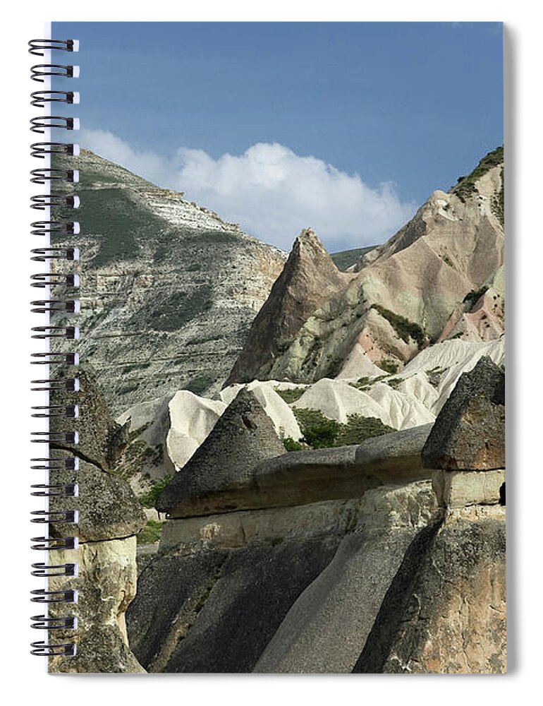 Scenics Spiral Notebook featuring the photograph Rock Formation In Pasabag by Izzet Keribar