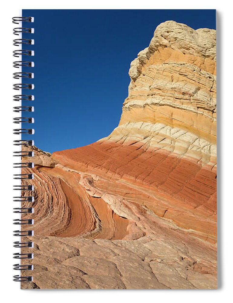 00559280 Spiral Notebook featuring the photograph Rock Formation Vermillion Cliffs N M by Yva Momatiuk John Eastcott