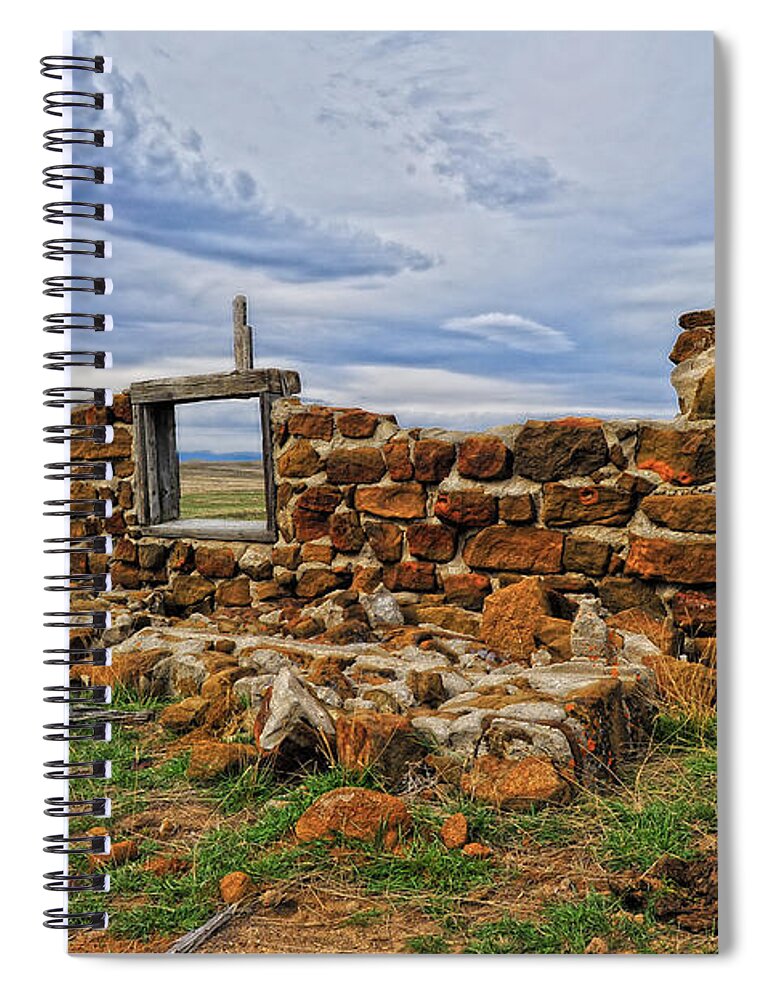 Old Homestead Spiral Notebook featuring the photograph Rock Hills Prairie by Amanda Smith
