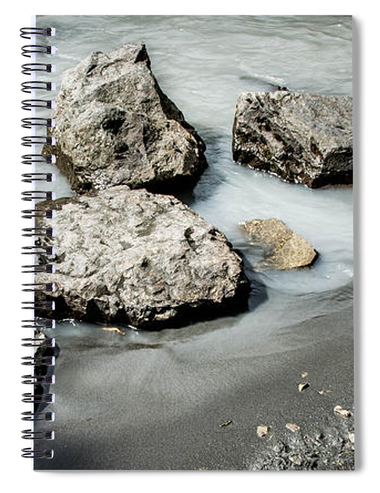 Alaska Spiral Notebook featuring the photograph Rocks in the River by Andrew Matwijec