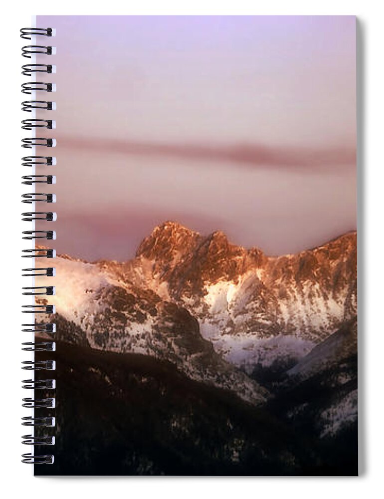 Sunset Spiral Notebook featuring the photograph Rocky Mountain Sunset by Ellen Heaverlo