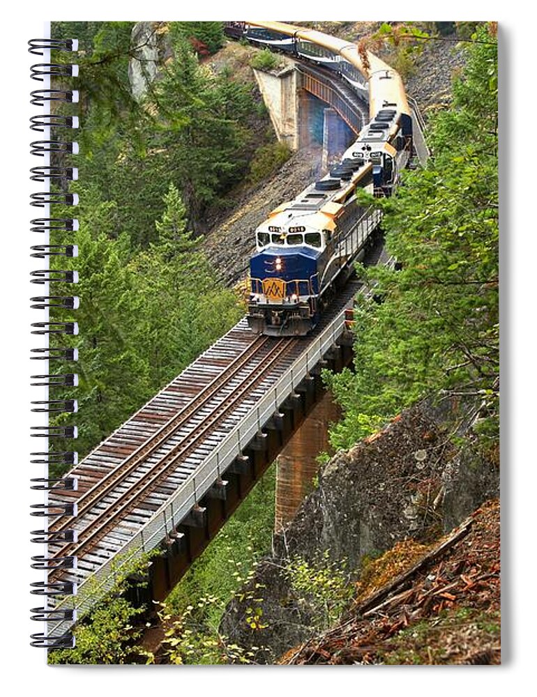 Rocky Mountaineer Spiral Notebook featuring the photograph Rocky Mountaineer Railway by Adam Jewell