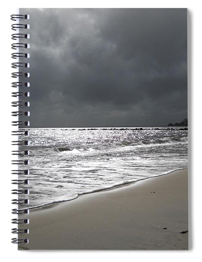  Spiral Notebook featuring the photograph Rocky Neck Beach by Wolfgang Schweizer