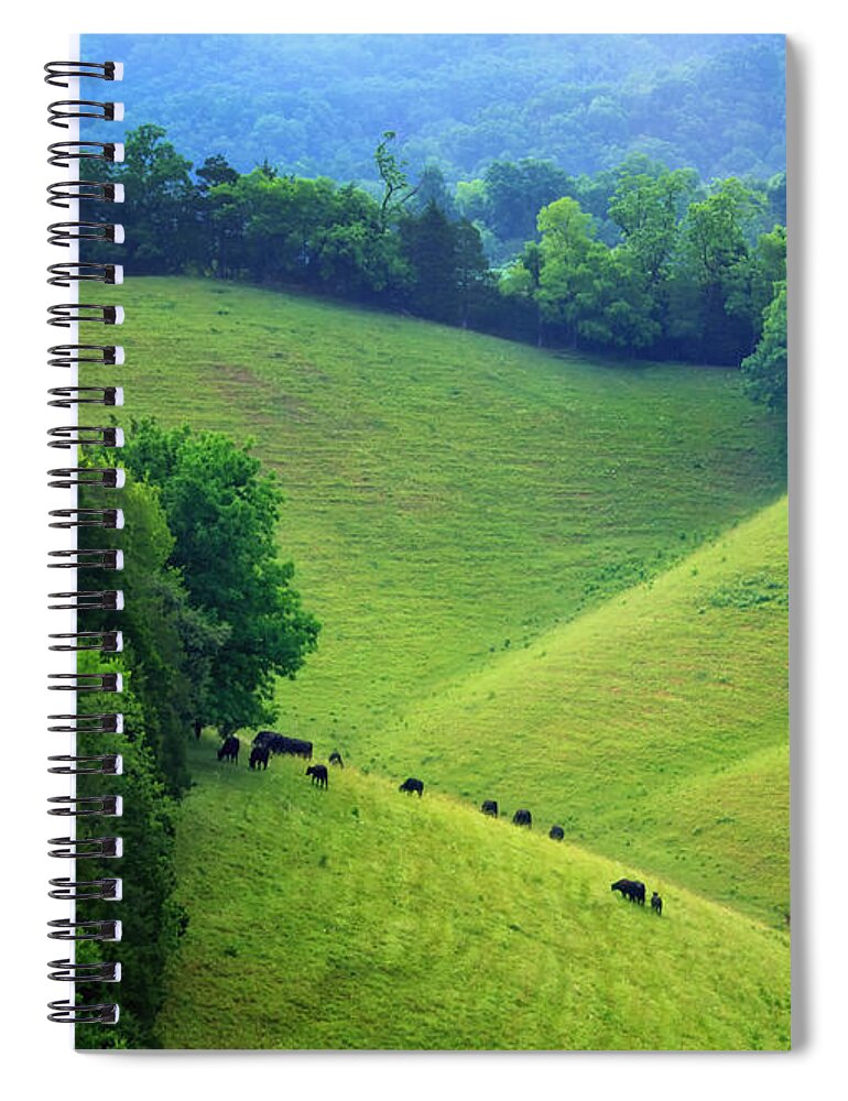 Rolling Hills Of Tennessee Spiral Notebook featuring the photograph Rolling hills of Tennessee by Carolyn Derstine