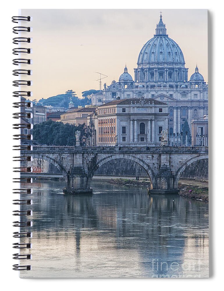 Rome Spiral Notebook featuring the photograph Rome Saint Peters Basilica 02 by Antony McAulay