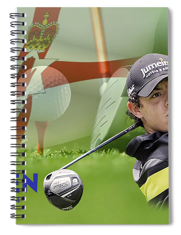 Play Spiral Notebook featuring the photograph Rory Mcilroy by Spikey Mouse Photography