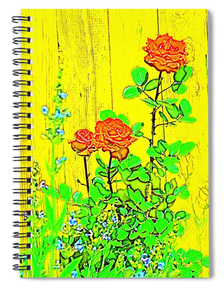 Floral Spiral Notebook featuring the photograph Rose 9 by Pamela Cooper