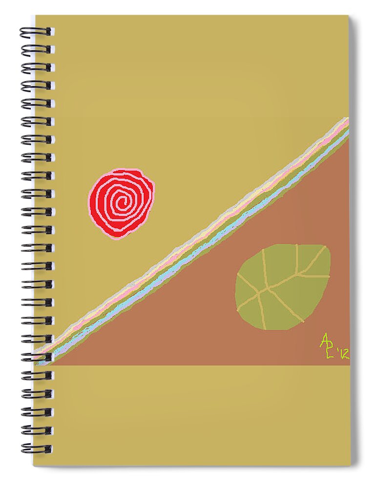 Roses Spiral Notebook featuring the painting Rose Poem 1 Interpretation of a Rose by Anita Dale Livaditis