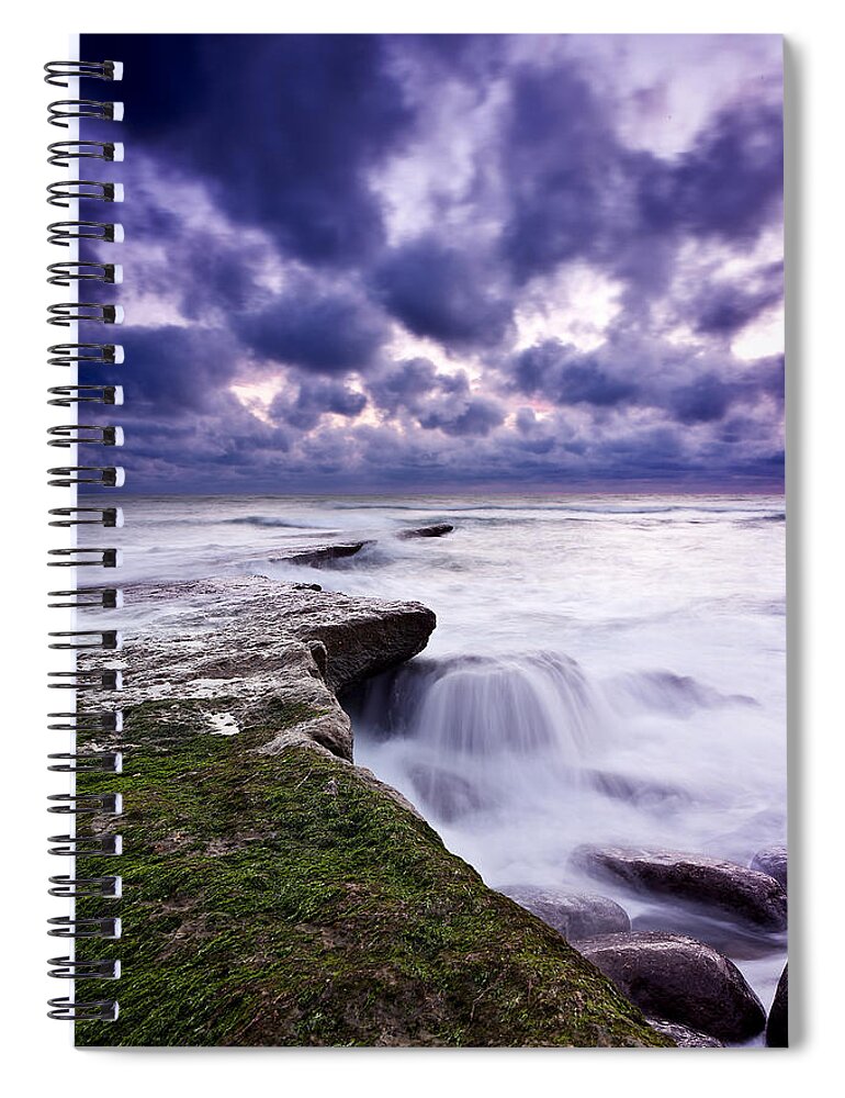 Waterscape Spiral Notebook featuring the photograph Rough sea by Jorge Maia