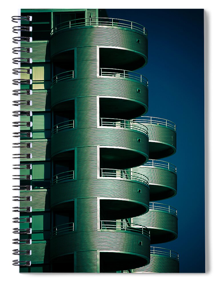 Architecture Spiral Notebook featuring the photograph Round and Round Up and Down by Christi Kraft
