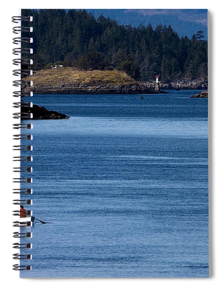 Rowboat Spiral Notebook featuring the photograph Row Row Row Your Boat by Peggy Collins