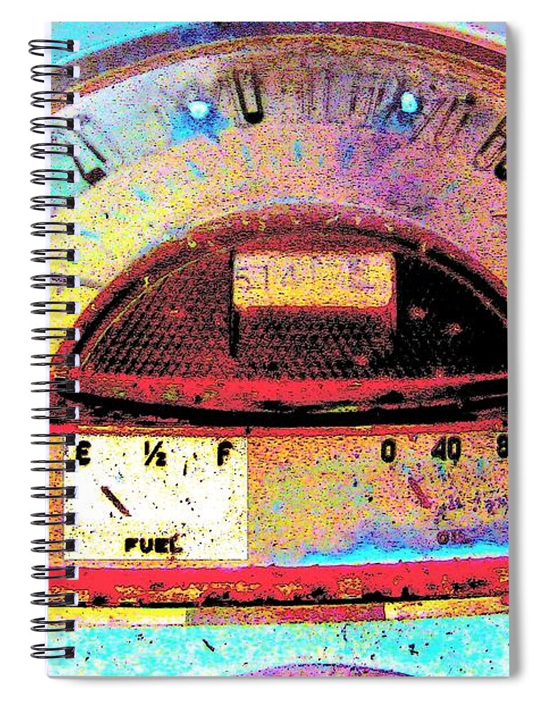 1954 Pontiac Spiral Notebook featuring the painting Running on Empty by Cliff Wilson