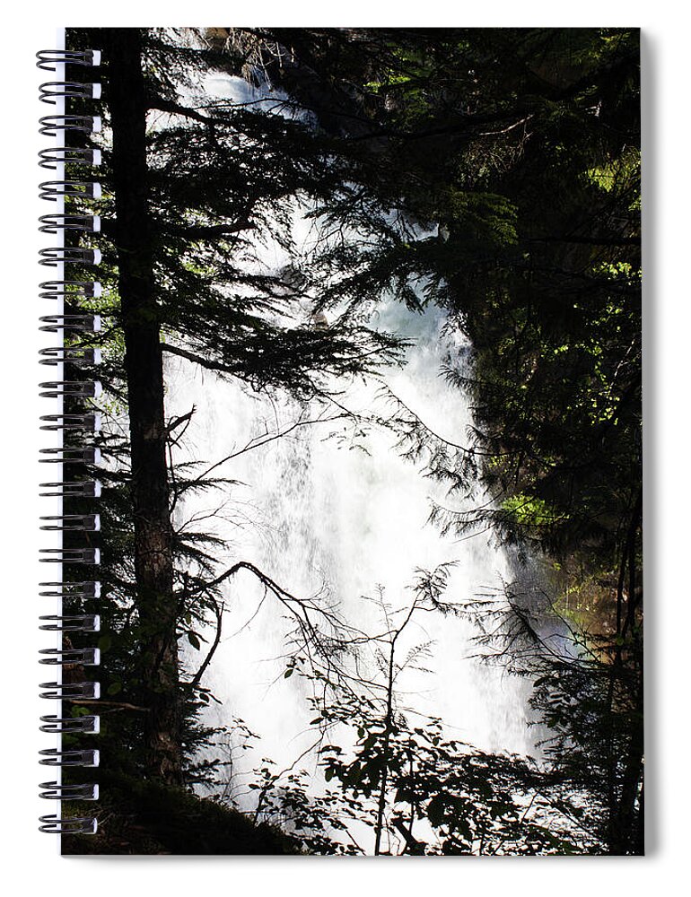 Waterfalls Spiral Notebook featuring the photograph Rushing Through the Trees by Edward Hawkins II