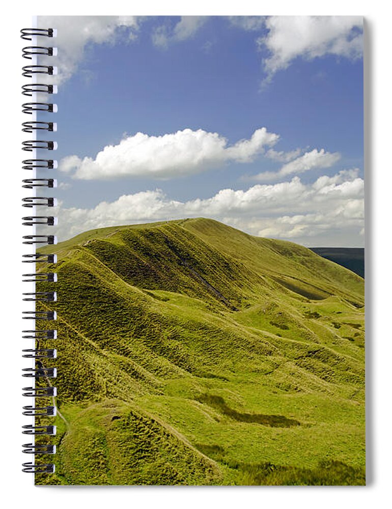 Derbyshire Spiral Notebook featuring the photograph Rushup Edge from Mam Tor by Rod Johnson