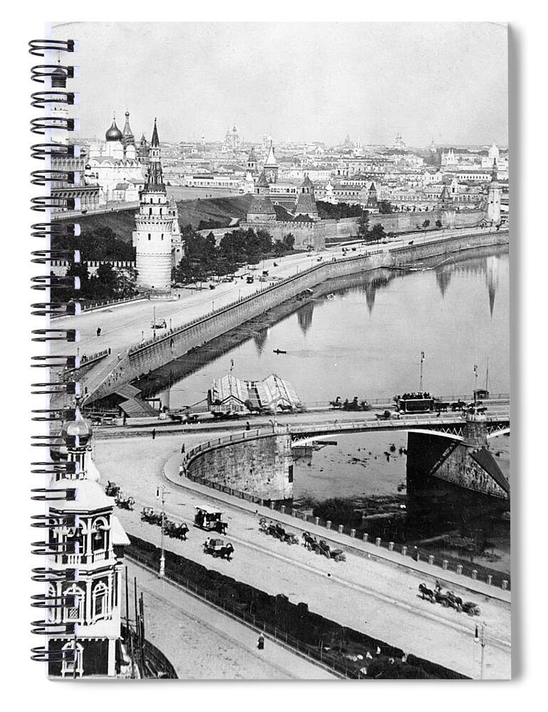 1902 Spiral Notebook featuring the painting Russia Moscow, C1902 by Granger