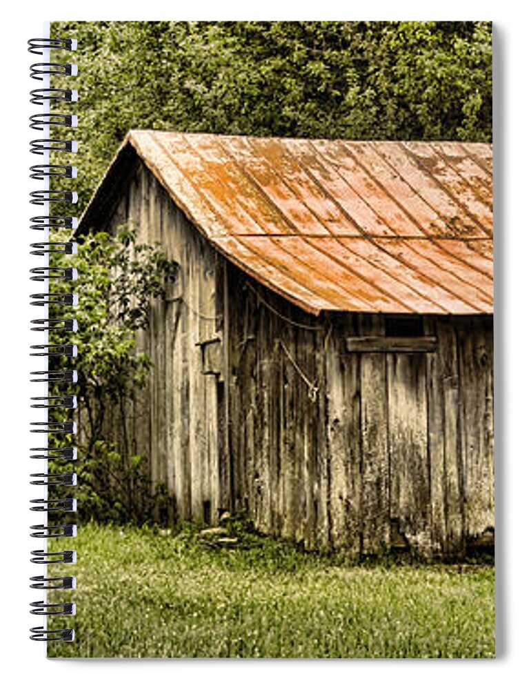 Barn Spiral Notebook featuring the photograph Rustic by Heather Applegate