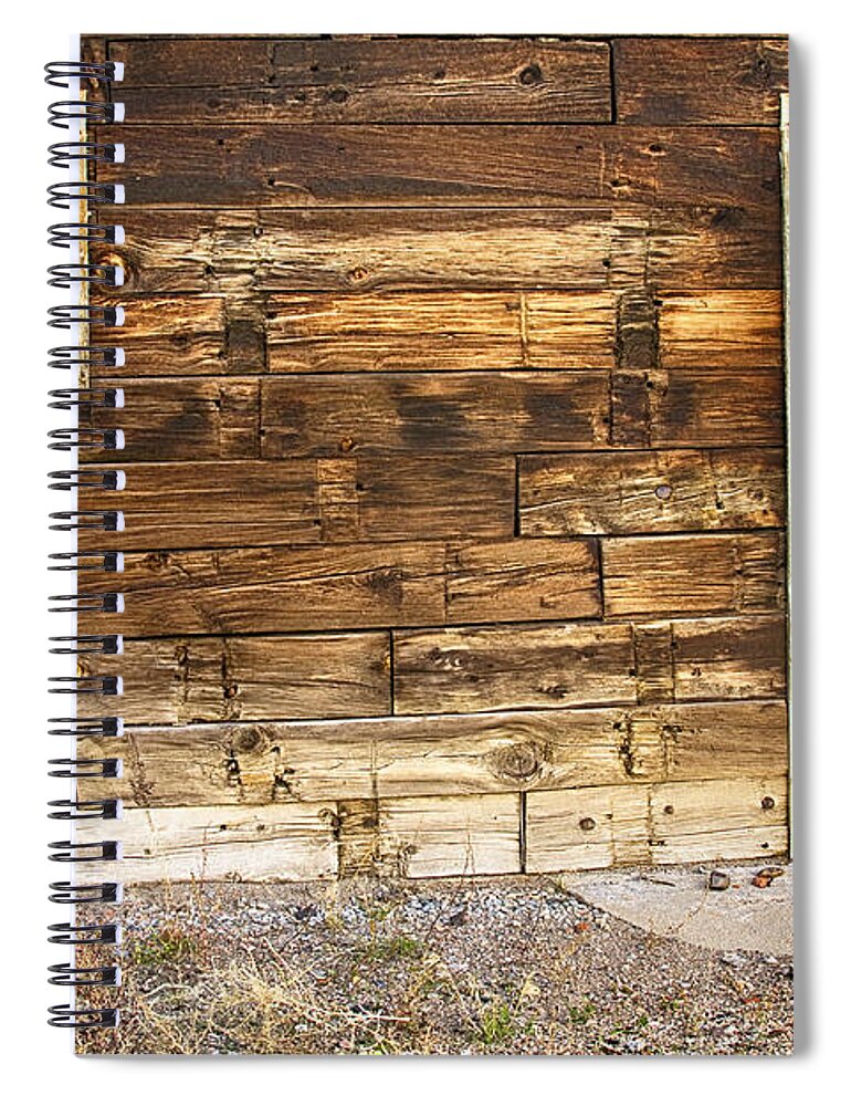 Rustic Spiral Notebook featuring the photograph Rustic Old Colorado Barn Door and Window by James BO Insogna