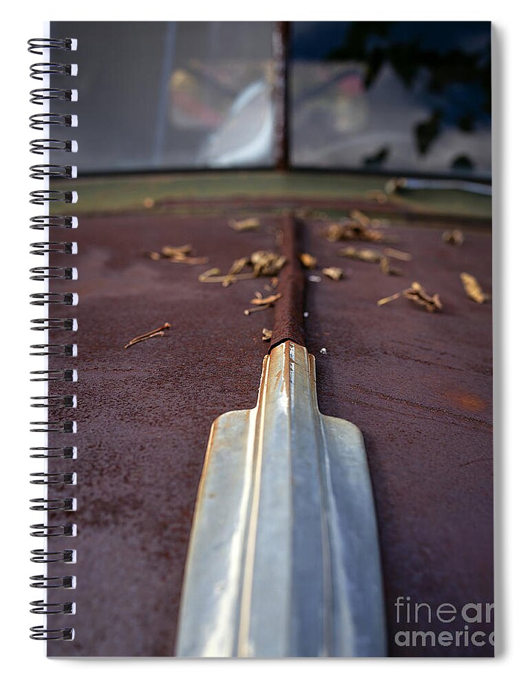 Car Spiral Notebook featuring the photograph Rusty Old Ford Standard 11x14 by Edward Fielding