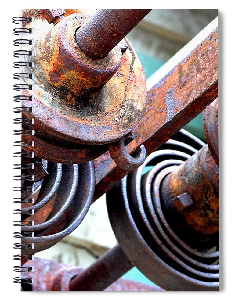 Rust Spiral Notebook featuring the photograph Rusty Relics by Norma Brock