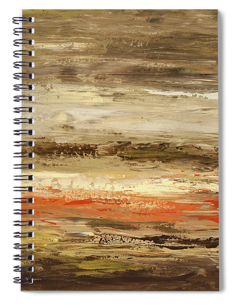 Abstract Spiral Notebook featuring the painting Rusty by Tamara Nelson