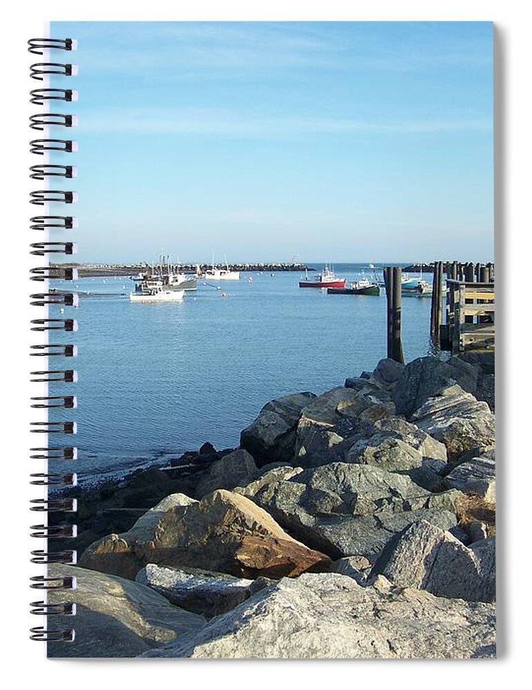 Rye Nh Spiral Notebook featuring the photograph Rye Harbor by Eunice Miller