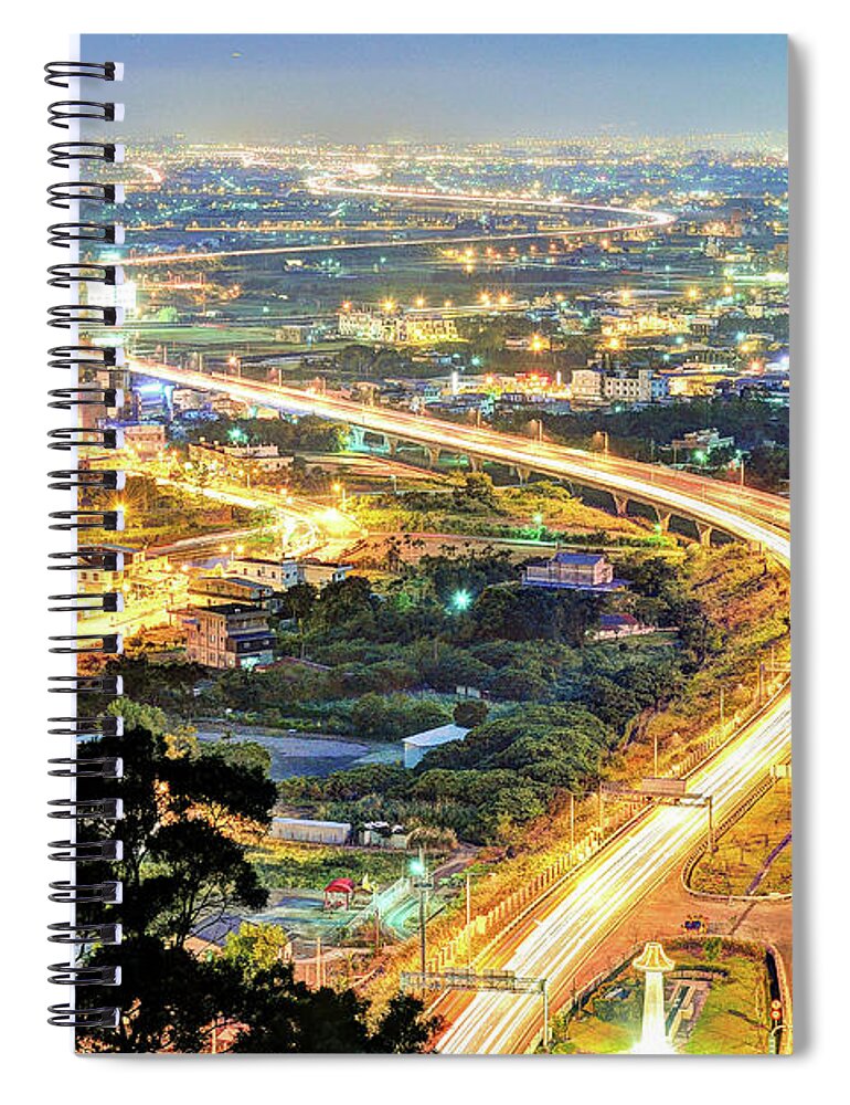 Curve Spiral Notebook featuring the photograph S Curve by Moson Kuo