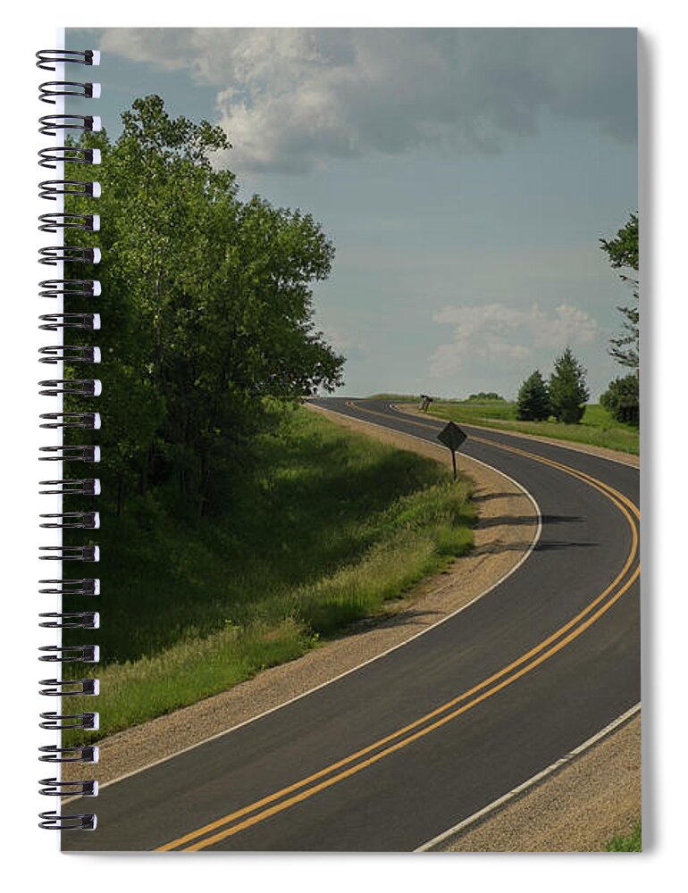 Curve Spiral Notebook featuring the photograph S Curved Road by Steve Lewis Stock