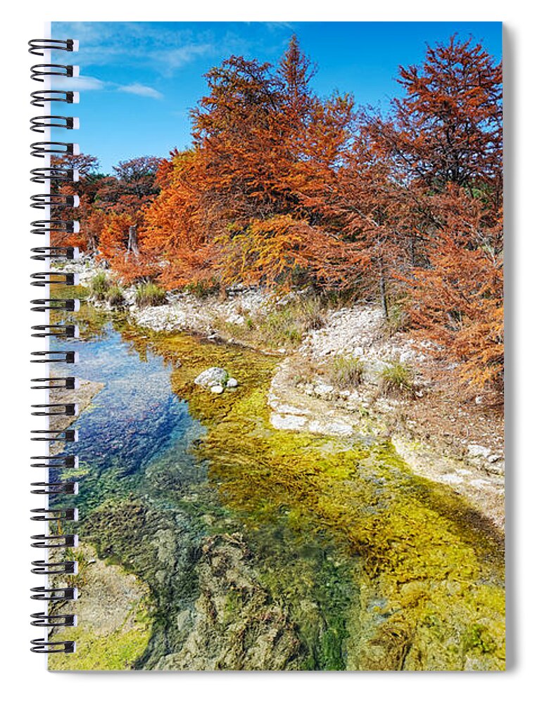 Sabinal Spiral Notebook featuring the photograph Sabinal River Magic Utopia Texas Hill Country by Silvio Ligutti