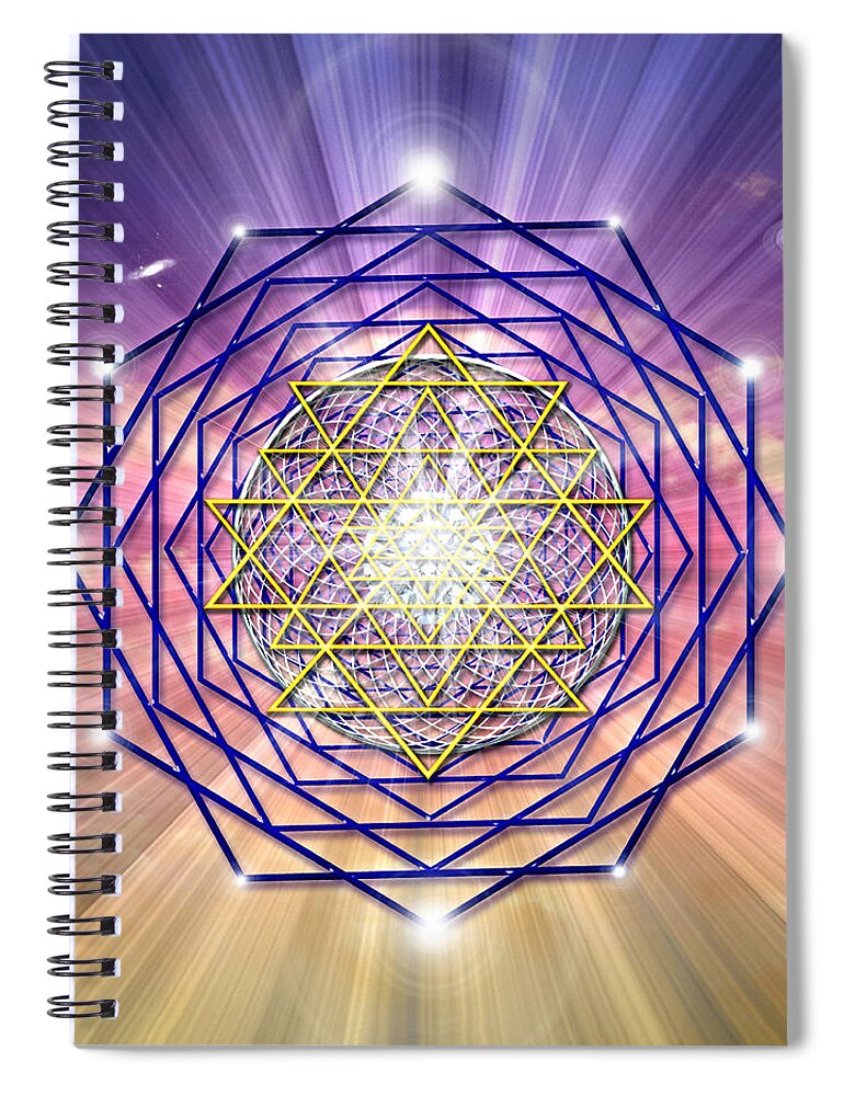 Endre Spiral Notebook featuring the photograph Sacred Geometry 1 by Endre Balogh