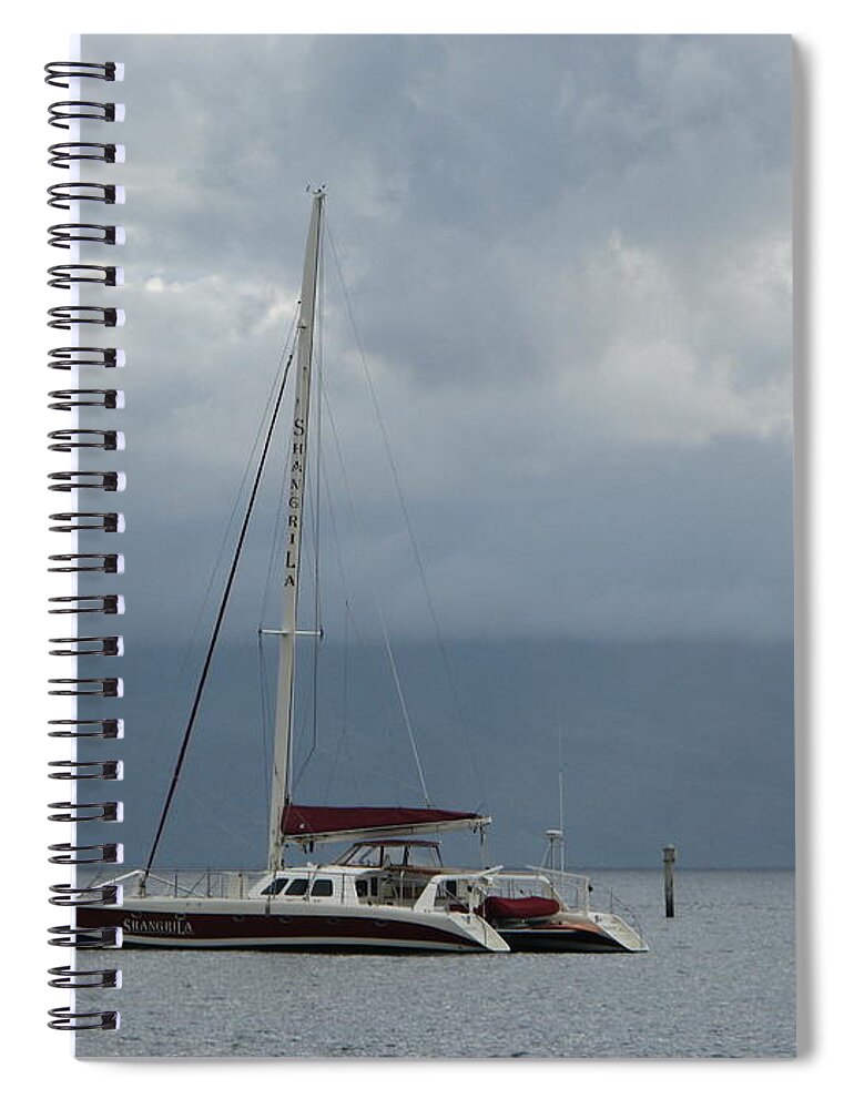 Maui Spiral Notebook featuring the photograph Sail Boating by Michael Krek
